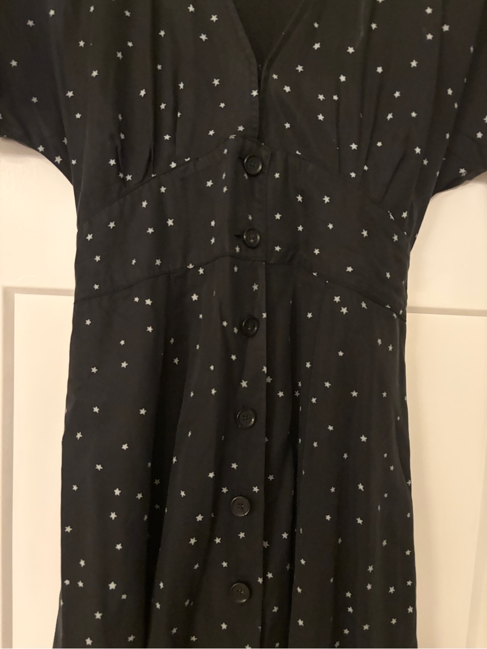 Marine Layer Black Mini Dress with White Stars - Picture 8 of 12